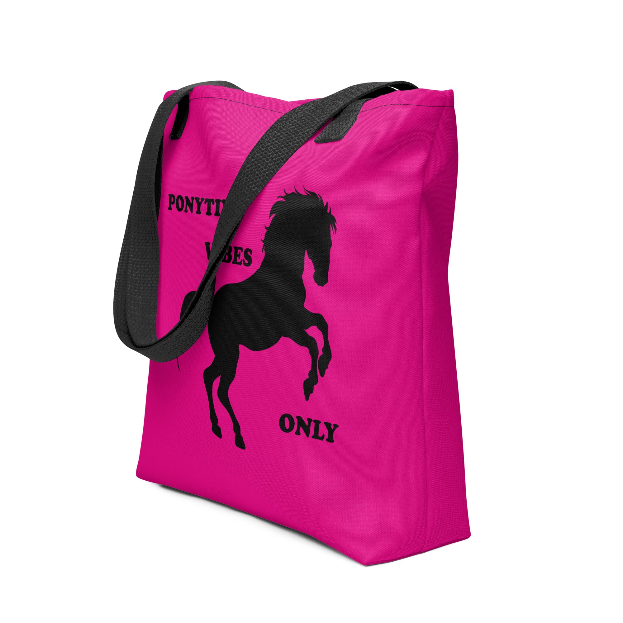 "Ponytive vibes only" – Premium-kangaskassi