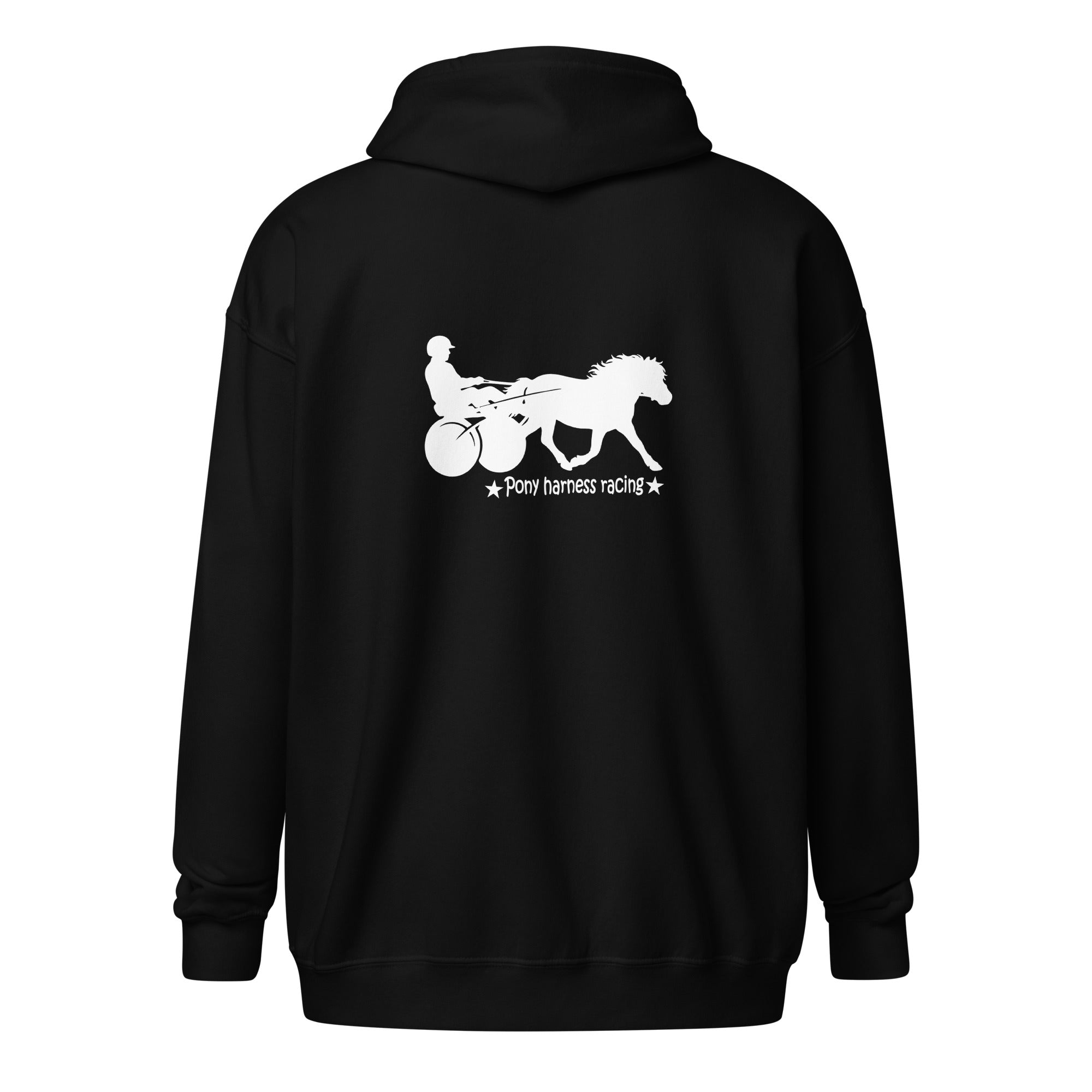 Aikuisten Pony Harness Racing -vetoketjuhuppari