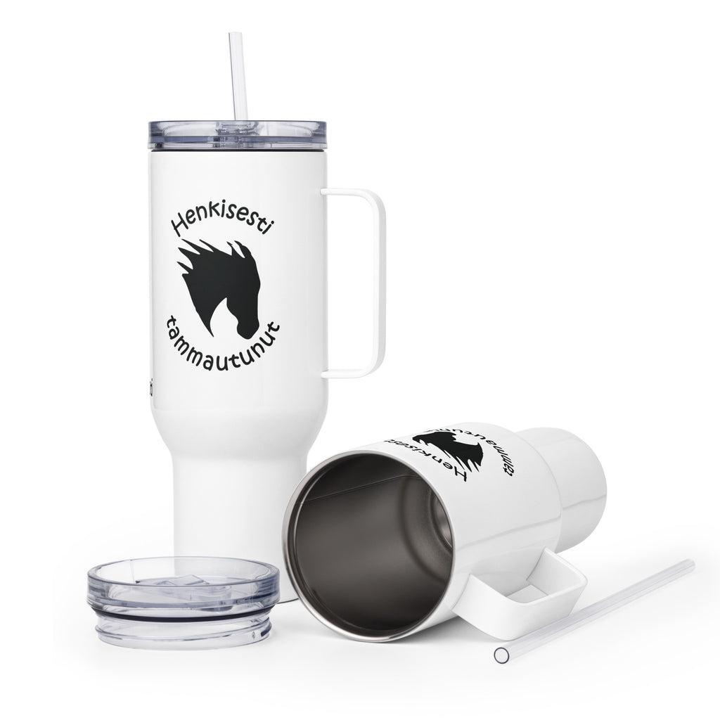 Persoonallinen tamma-aiheinen iso termos muki ruostumatonta terästä