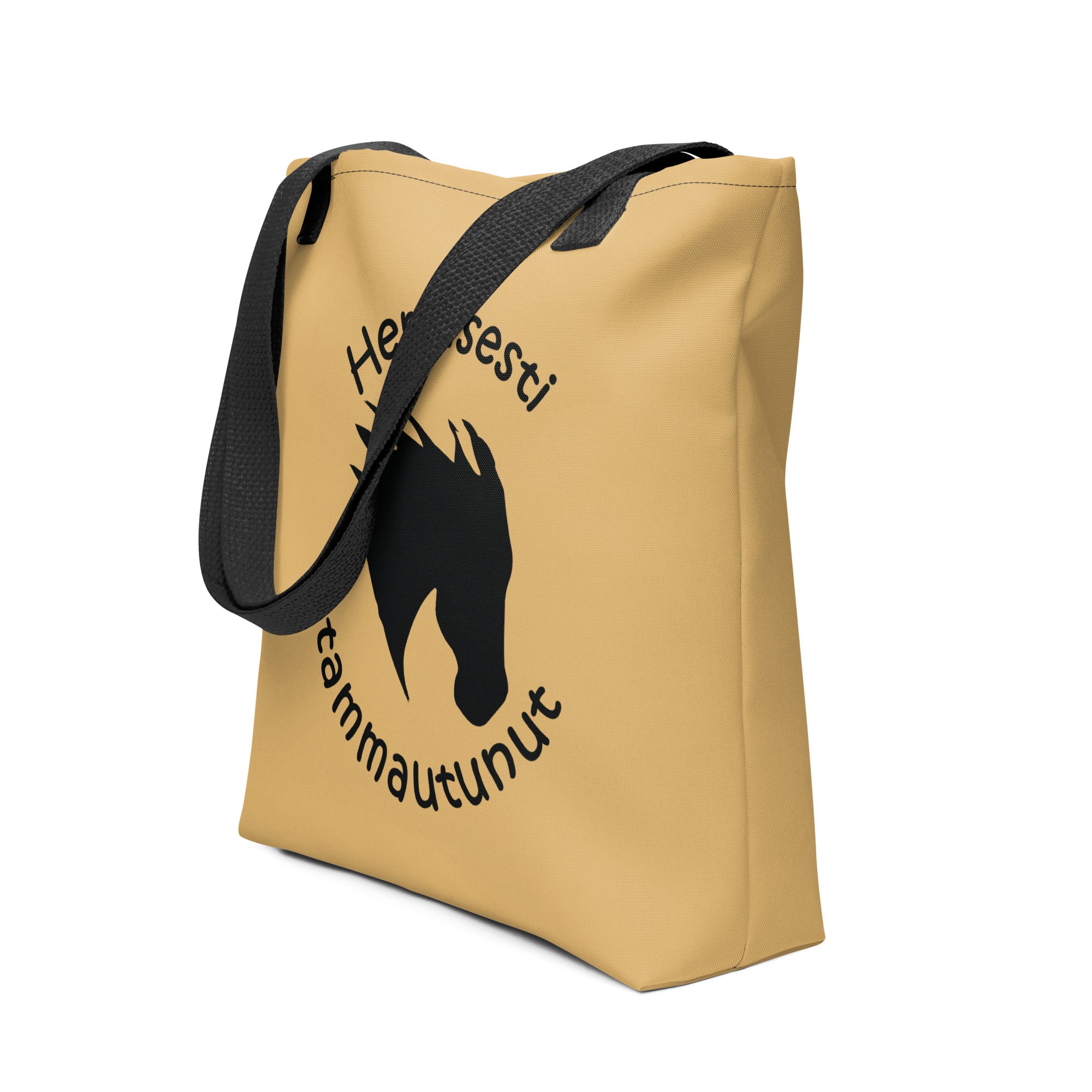 Henkisesti Tammautunut Kangaskassi - Beige Tote Bag